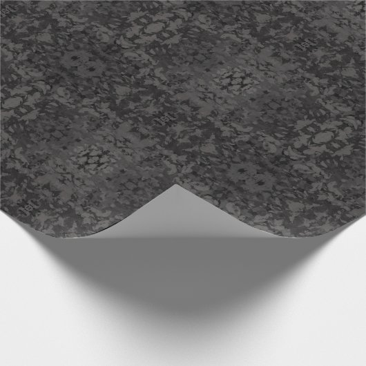 Black And Gray Abstract Graphic Art Design Cadeaupapier (Hoek)