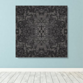 Black And Gray Abstract Graphic Art Design Canvas Afdruk