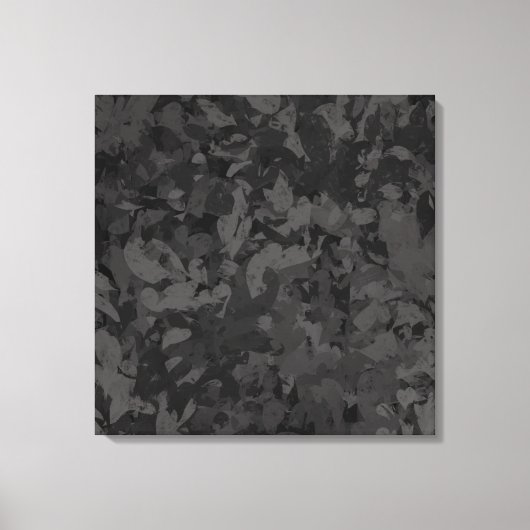 Black And Gray Abstract Graphic Art Design Canvas Afdruk (Voorkant)