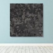 Black And Gray Abstract Graphic Art Design Canvas Afdruk (Insitu (Houten vloer))