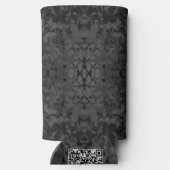 Black And Gray Abstract Graphic Art Design Seltzer Blikjeskoeler (Achterkant)