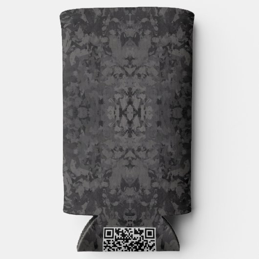 Black And Gray Abstract Graphic Art Design Seltzer Blikjeskoeler (Voorkant)