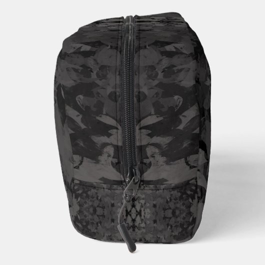 Black And Gray Abstract Graphic Art Design Toilettasje (Rechts)