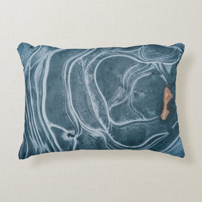 Black and gray abstract painting accent kussen (Voorkant)