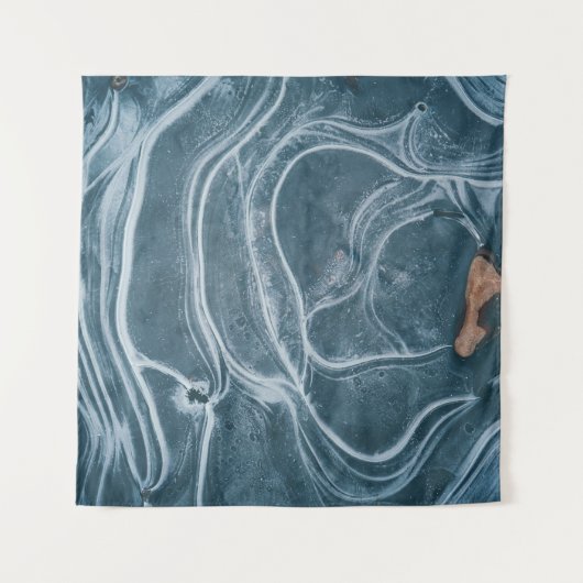 Black and gray abstract painting wandkleed (Voorkant)