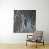 Black and gray abstract painting wandkleed (In Situ (horizontaal))