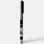 Black and Gray Checkered Striped Personalized Case-Mate iPhone Case (Achterkant / Rechts)