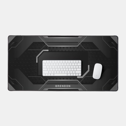 Black and Gray geometric gaming background Bureaumat (Keyboard & Muis)