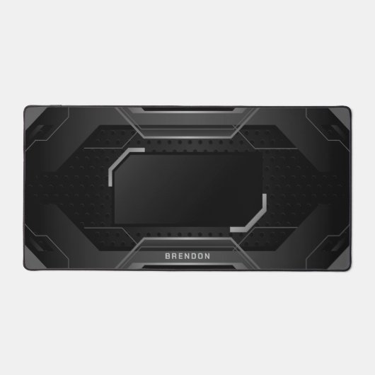 Black and Gray geometric gaming background Bureaumat (Voorkant)