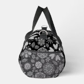 Black And Gray Retro Floral Art Seamless Pattern Plunjezak (Rechts)