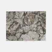 Black and gray stone fragment fleece deken (Voorkant (Horizontaal))