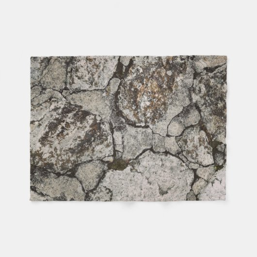Black and gray stone fragment fleece deken (Voorkant (Horizontaal))