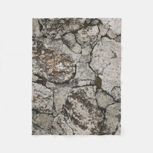 Black and gray stone fragment fleece deken (Voorkant)