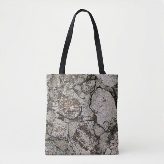 Black and gray stone fragment tote bag (Voorkant)