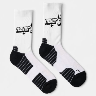 Black and Gray Striped Crew Socks for Men and Wome Sokken