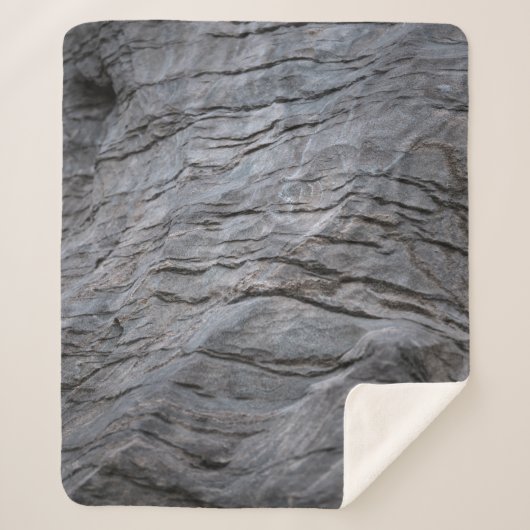 Black and gray striped textile sherpa deken (Voorkant)