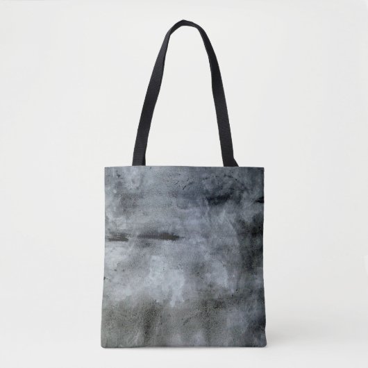 Black and Gray Watercolor Abstract Tote Bag (Voorkant)