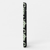 Black and Green Fleur De Lis Pattern Case-Mate iPhone Case (Achterkant/links)