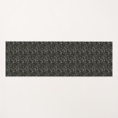 Black And Green Floral Botanical Pattern Yogamat (Voorkant (horizontaal))