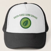 Black and Green Lawn Care Professional Trucker Pet (Voorkant)