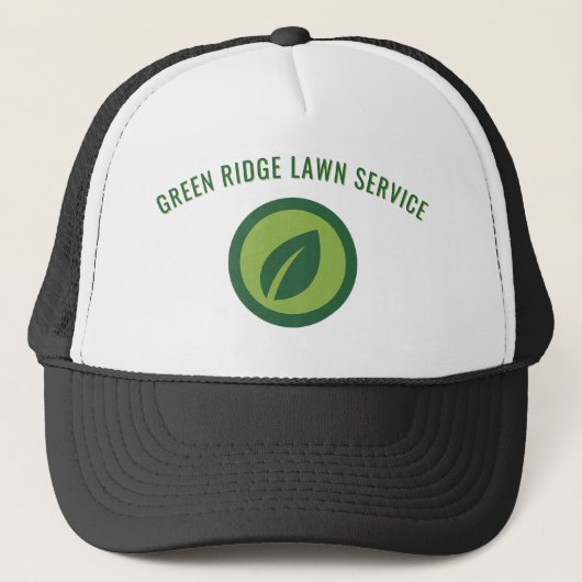 Black and Green Lawn Care Professional Trucker Pet (Voorkant)