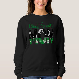 Black and Green Mam Scout for Girls Cookie Camping Trui