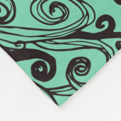 Black and Green Mandala Fleece Blanket Deken (Hoek)
