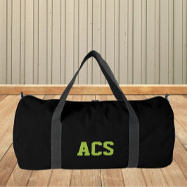 Black and Green School Colors with Letters Plunjezak