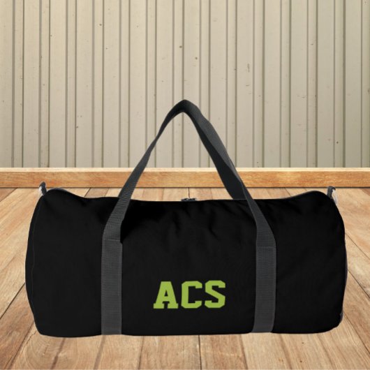 Black and Green School Colors with Letters Plunjezak