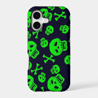 Black and Green Skulls hoesje voor iPhone 5