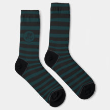 Black and green stripes with your initials