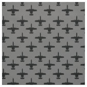 Black and Grey A-10 Warthog Attack Jet Pattern Stof (Swatch)