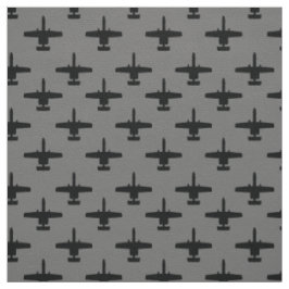 Black and Grey A-10 Warthog Attack Jet Pattern Stof
