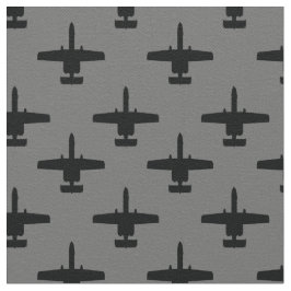 Black and Grey A-10 Warthog Attack Jet Pattern Stof