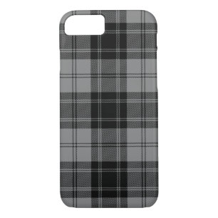 Black and Grey Clan Douglas Tartan Case-Mate iPhone Case