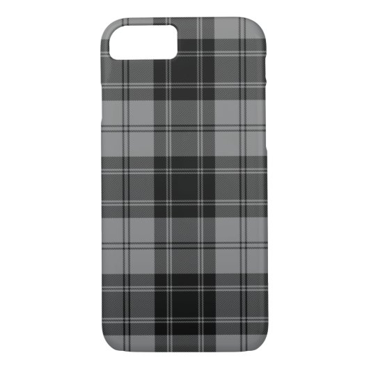 Black and Grey Clan Douglas Tartan Case-Mate iPhone Case (Achterkant)