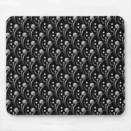 Black and Grey Hip and Stylish Mousepad Muismat (Voorkant)