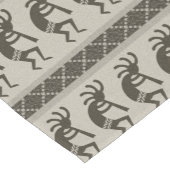 Black and Grey Kokopelli Aztec Pattern Korte Tafelloper (Hoek)
