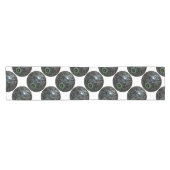 Black and Grey Lawn Bowl, Table Runner Korte Tafelloper (Horizontaal)