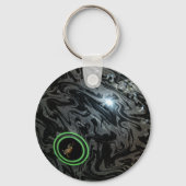 Black and Grey Lawn Bowl, toetsenbord Sleutelhanger (Voorkant)