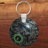 Black and Grey Lawn Bowl, toetsenbord Sleutelhanger (Voorkant)