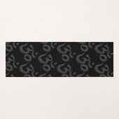 Black and Grey Om Yoga Mat (Achterkant (horizontaal))