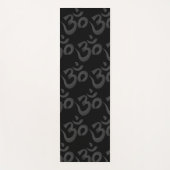 Black and Grey Om Yoga Mat (Voorkant)