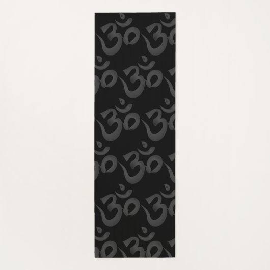 Black and Grey Om Yoga Mat (Achterkant)