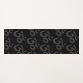 Black and Grey Om Yoga Mat (Voorkant (horizontaal))