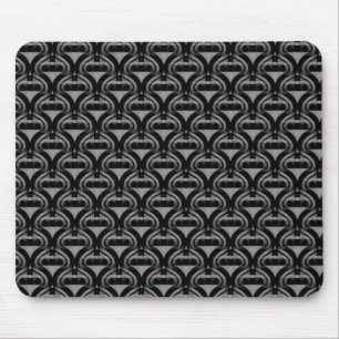 Black and Grey Retro Cool Mousepad Muismat