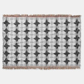 Black and Grey Starbust and Rhombus Pattern Deken (Voorkant)