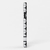 Black and Grey Starbust and Rhombus Pattern Hoesje (Achterkant/rechts)