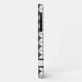 Black and Grey Starbust and Rhombus Pattern Hoesje (Achterkant/links)