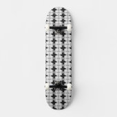 Black and Grey Starbust and Rhombus Pattern Skateboard (Voorkant)
